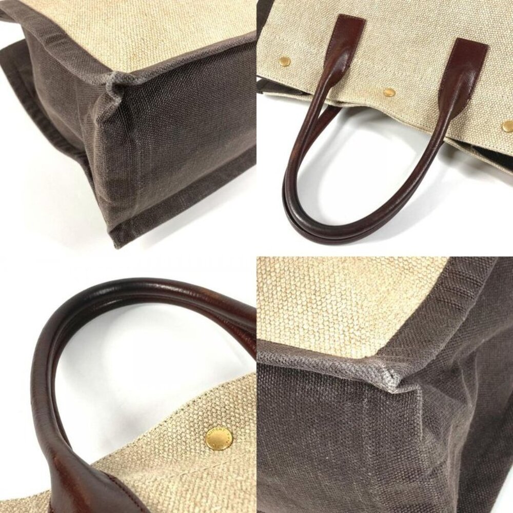Saint Laurent Paris Handbag Noe Rive Gauche Linen Brown - Picture 7 of 9